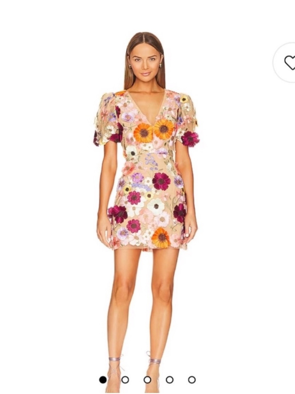 elliatt rosalind 3 floral applique embellished statement mini dress size XL NEW - Picture 15 of 15